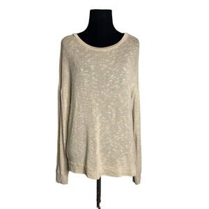 Joie Soft cream long sleeves lightweight sweater size Small